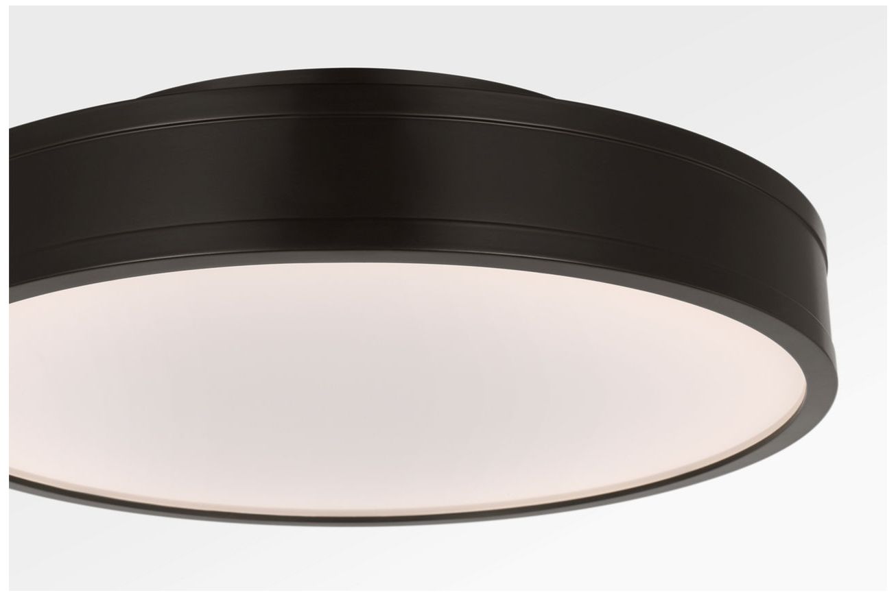 Image 2 Visual Comfort Studio Dupont 16 Round Semi Flush Aged Iron LED more views