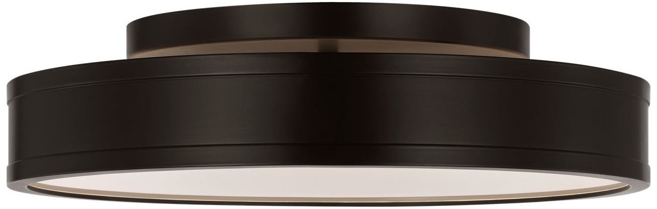 Image 4 Visual Comfort Studio Dupont 16 Round Semi Flush Aged Iron LED more views