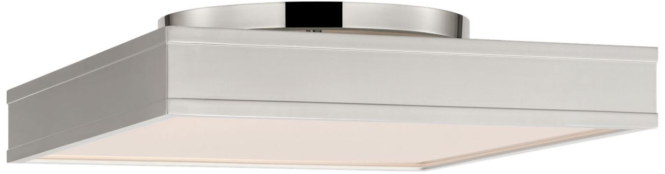 Image 2 Visual Comfort Studio Dupont 16 Square Semi Flush Polished Nickel LED more views