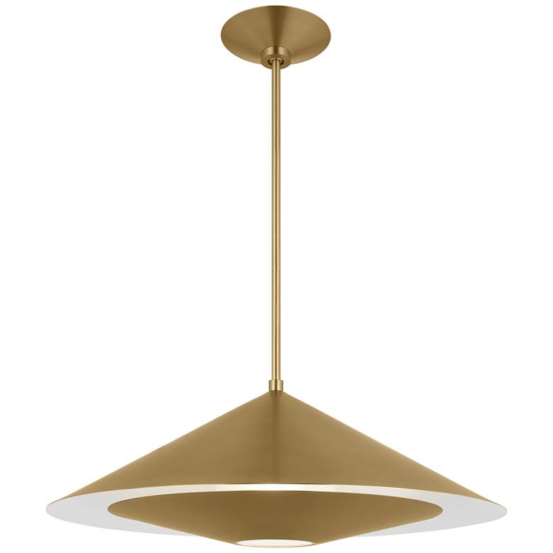 Image 1 Visual Comfort Studio  Echo Medium Pendant  A19  24"  Burnished Brass