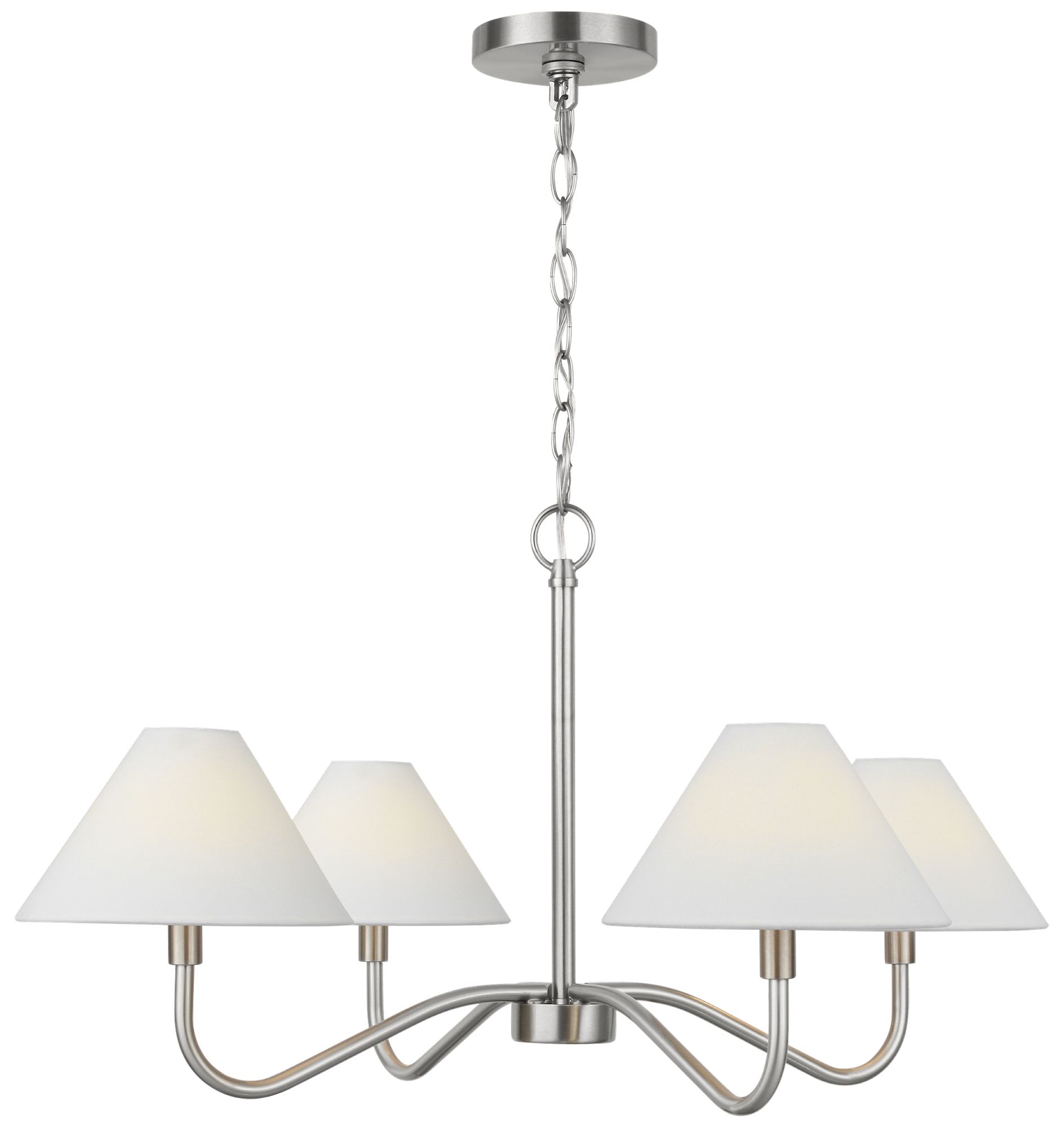 Image 2 Visual Comfort Studio  Eldon Medium Chandelier  B11    Brushed Nickel more views