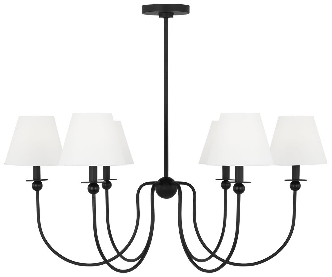 Visual Comfort Studio  Elsay Large Chandelier  Torpedo  36.37"   Black