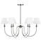 Visual Comfort Studio Elsay Large Chandelier Torpedo 36.37" Brushed Nickel