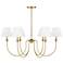 Visual Comfort Studio  Elsay Large Chandelier Torpedo  36.37" Satin Brass