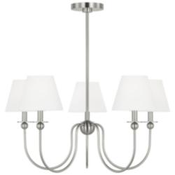 Visual Comfort Studio  Elsay Medium  B10 Torpedo  29.75"  Brushed Nickel