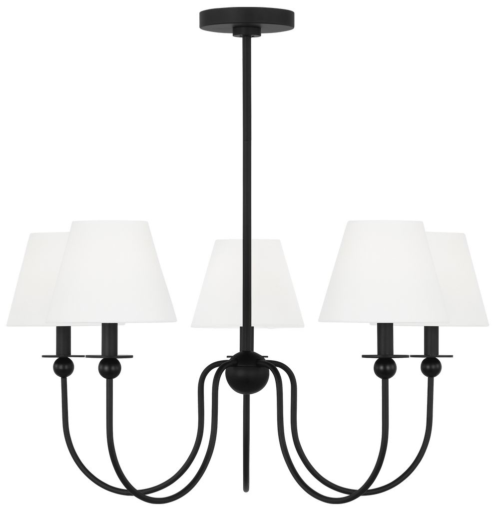 Visual Comfort Studio  Elsay Medium Chandelier  B Torpedo  29.75"   Black
