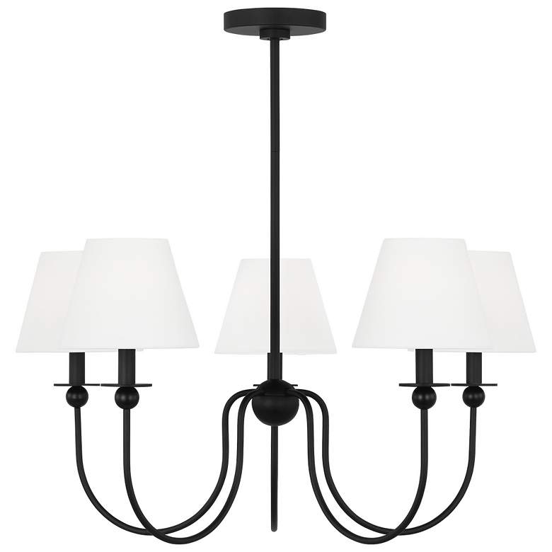 Image 1 Visual Comfort Studio  Elsay Medium Chandelier  B Torpedo  29.75"   Black