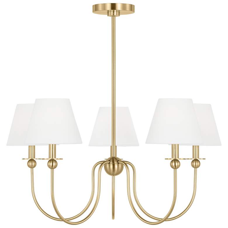 Image 1 Visual Comfort Studio  Elsay Medium Chandelier  B10  29.75"  Satin Brass