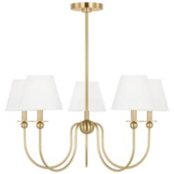 Visual Comfort Studio  Elsay Medium Chandelier  B10  29.75"  Satin Brass
