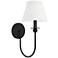Visual Comfort Studio Elsay Small Sconce Torpedo 7" Black