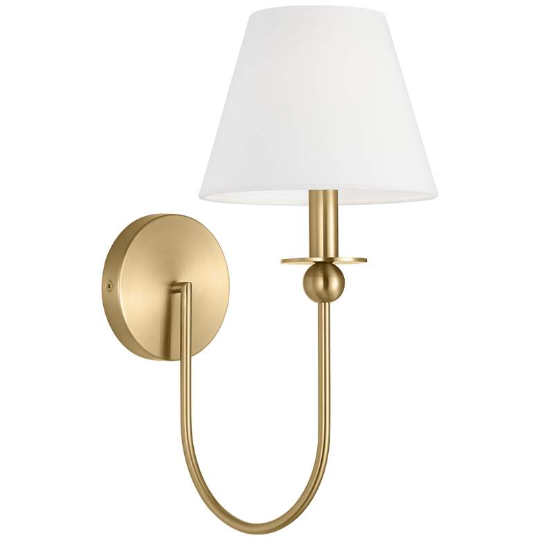 Image 1 Visual Comfort Studio Elsay Small Sconce Torpedo 7" Satin Brass