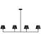 Visual Comfort Studio Ender Large Linear Chandelier A19 56" Black