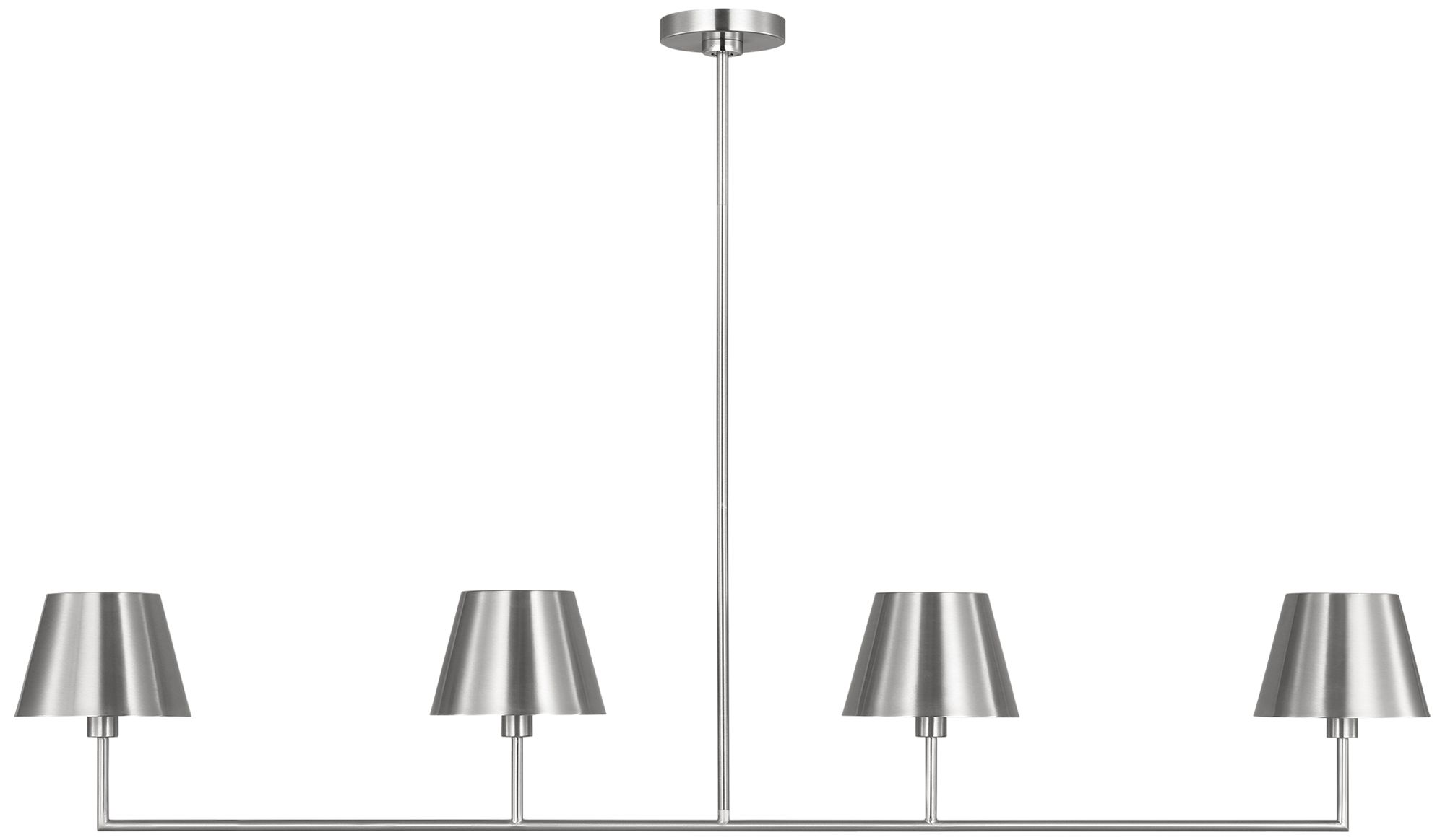 Visual Comfort Studio  Ender LRG Linear Chandelier A19 56" Brushed Nickel