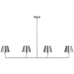Visual Comfort Studio  Ender LRG Linear Chandelier A19 56" Brushed Nickel