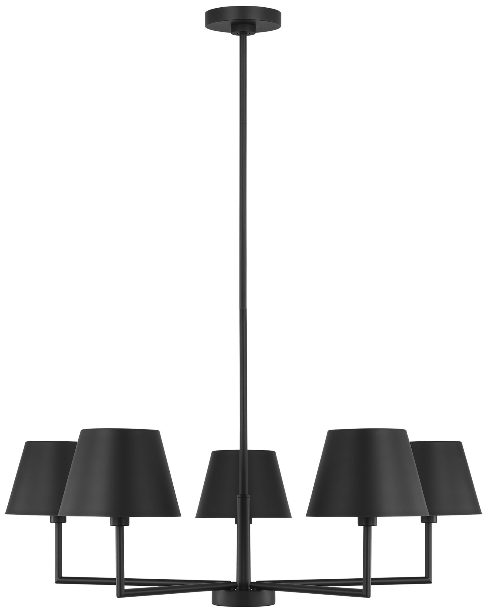 Visual Comfort Studio  Ender Medium Chandelier  A19  32.62"   Black