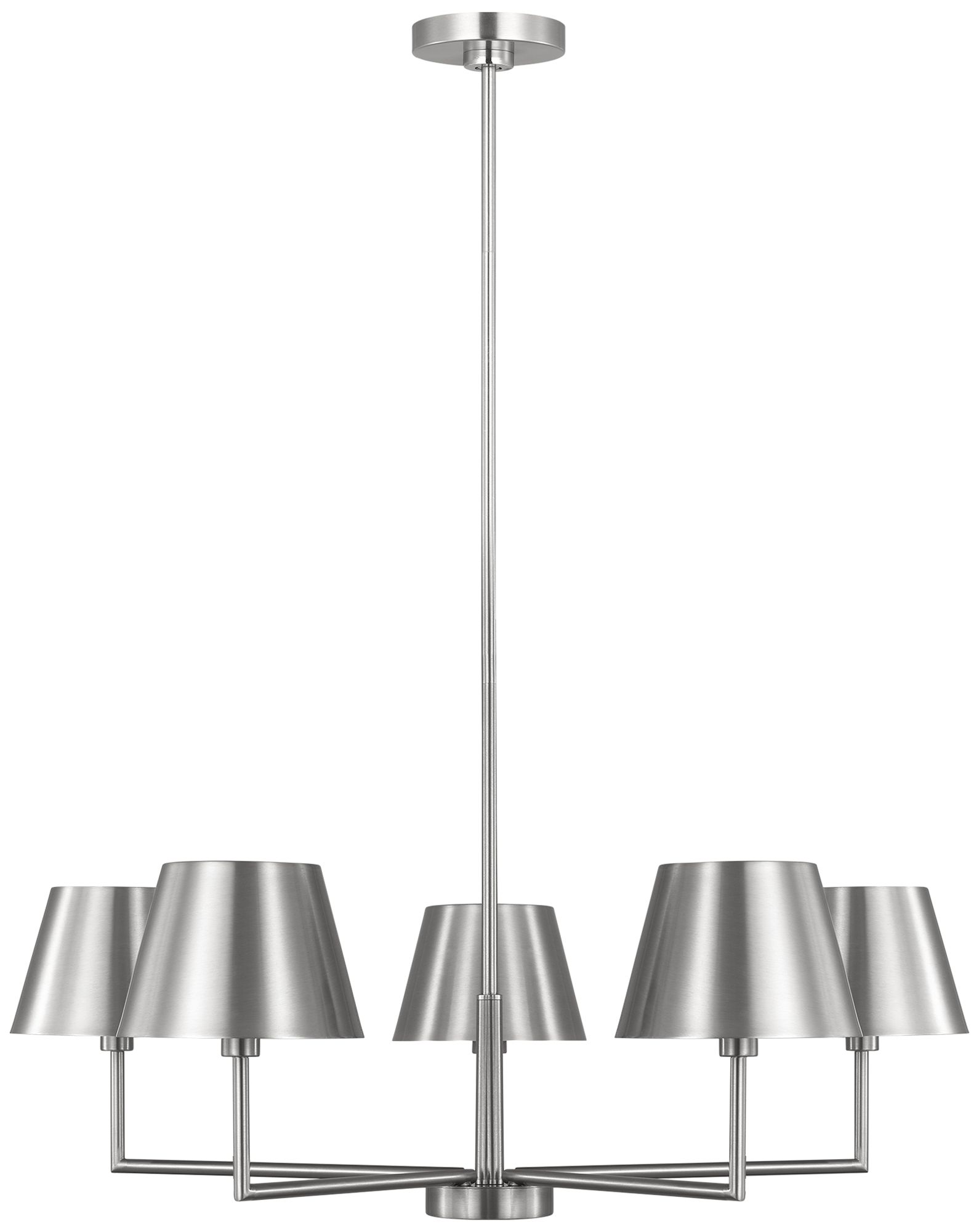Visual Comfort Studio  Ender Medium Chandelier  A19  32.62"  Brushed Nickel