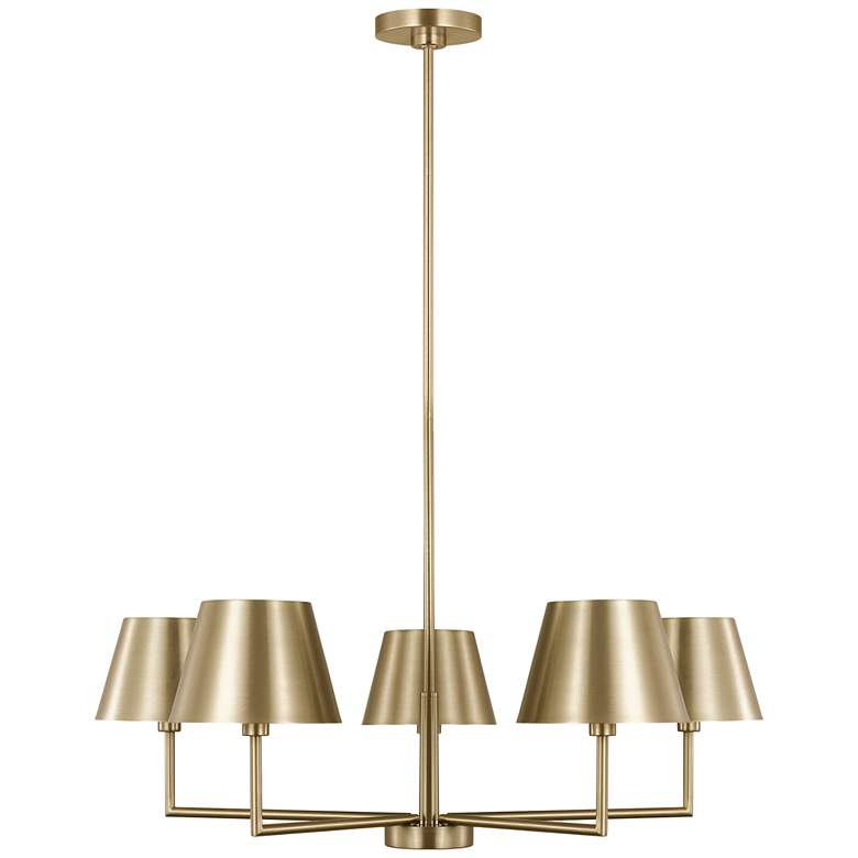Image 1 Visual Comfort Studio Ender Medium Chandelier A19 32.62" Satin Brass