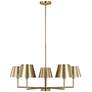 Visual Comfort Studio  Ender Medium Chandelier  A19  32.62"  Satin Brass