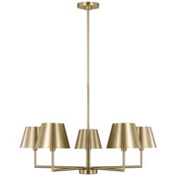 Visual Comfort Studio  Ender Medium Chandelier  A19  32.62"  Satin Brass