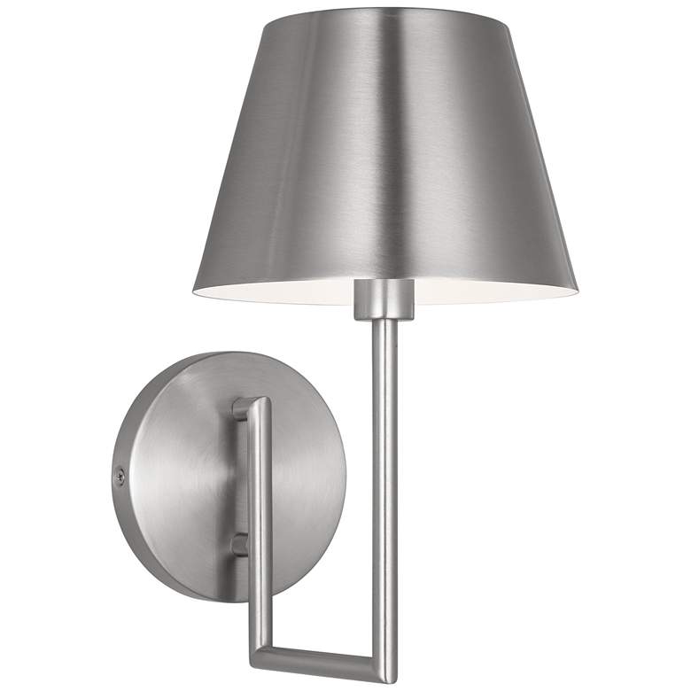 Image 1 Visual Comfort Studio Ender Small Sconce A19 7" Brushed Nickel