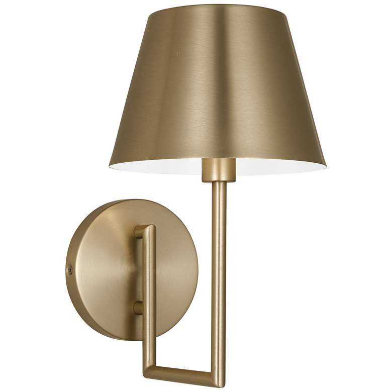 Image 1 Visual Comfort Studio Ender Small Sconce A19 7" Satin Brass