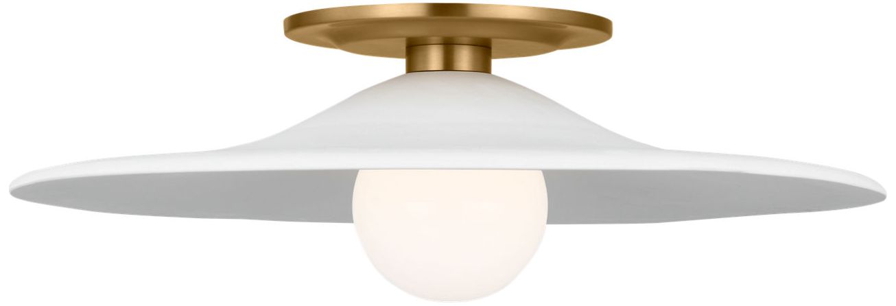 Visual Comfort Studio Endicott 16 Flush Mount Burnished Brass LEDBi-Pin