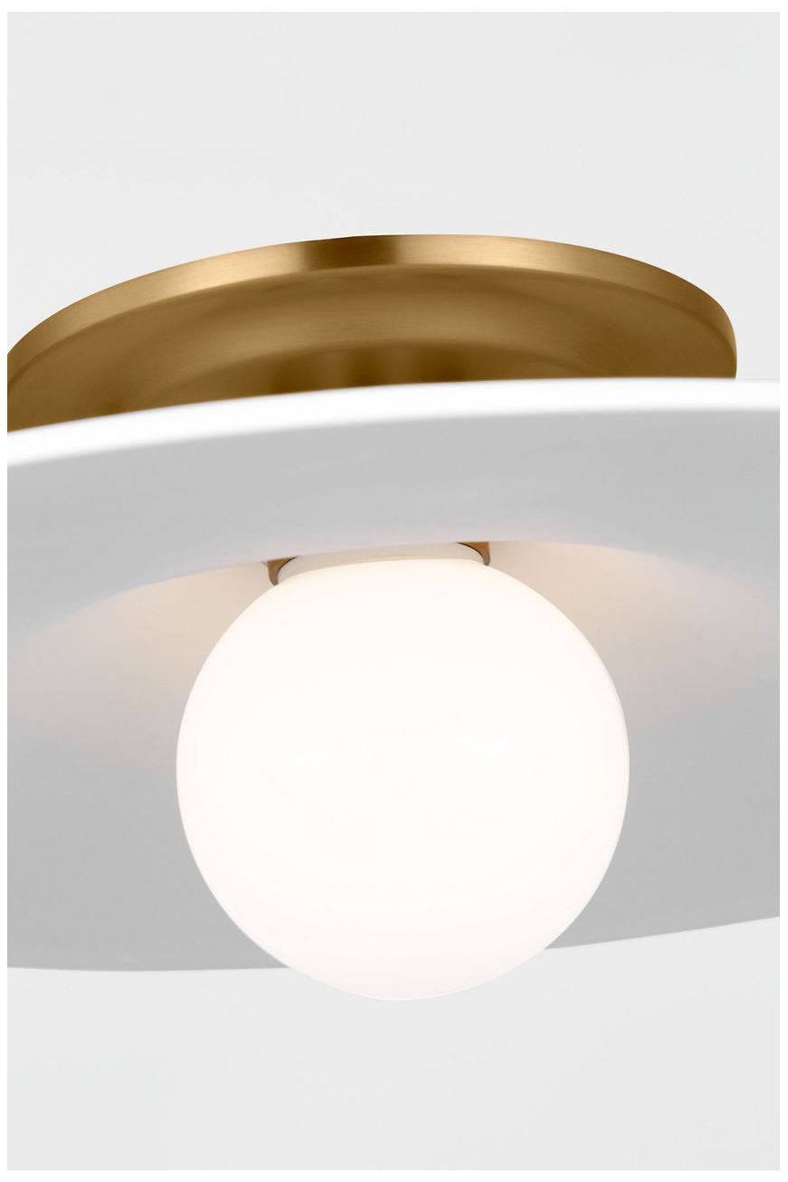 Image 4 Visual Comfort Studio Endicott 16 Flush Mount Burnished Brass LEDBi-Pin more views