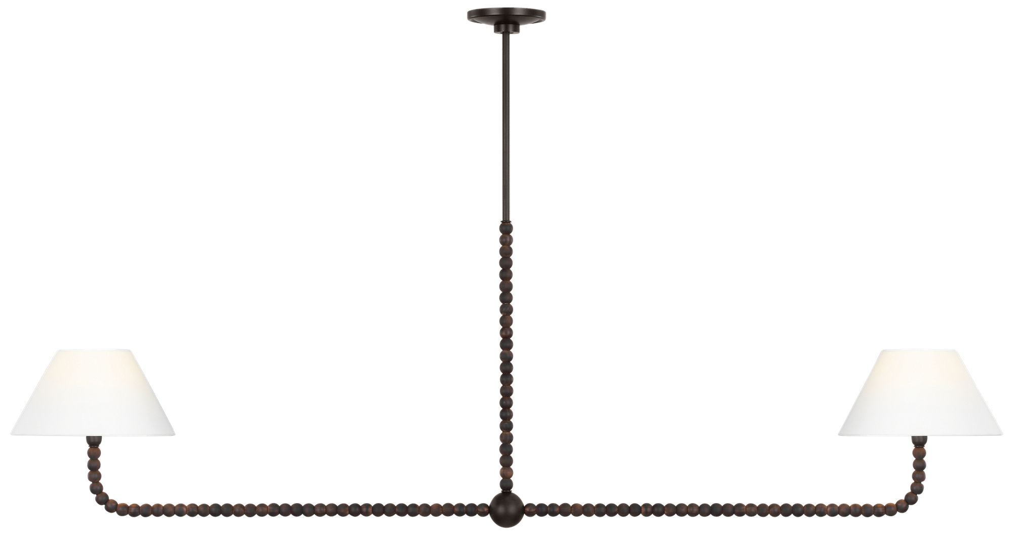 Image 2 Visual Comfort Studio  Fiona 61" Linear Chandelier  E12    Aged Iron more views