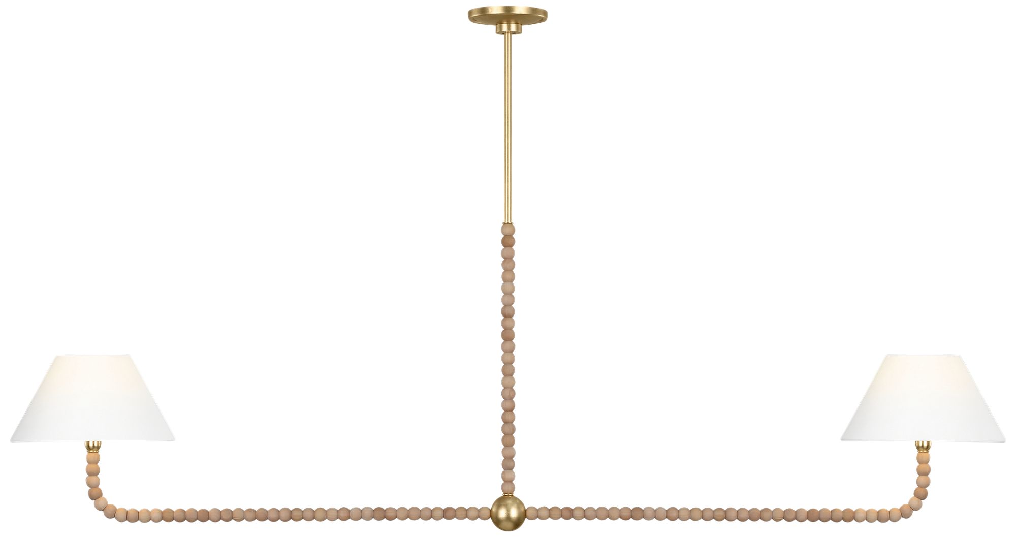 Image 2 Visual Comfort Studio  Fiona 61" Linear Chandelier  E12    Gild more views