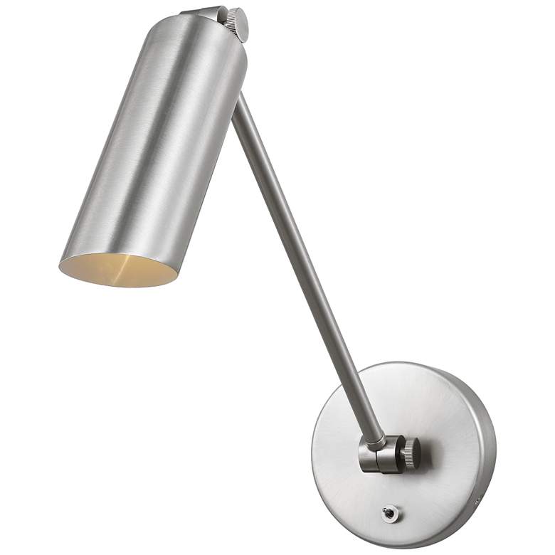 Image 1 Visual Comfort Studio Frasar Med 1 Arm Sconce B10 4.75" Brushed Nickel