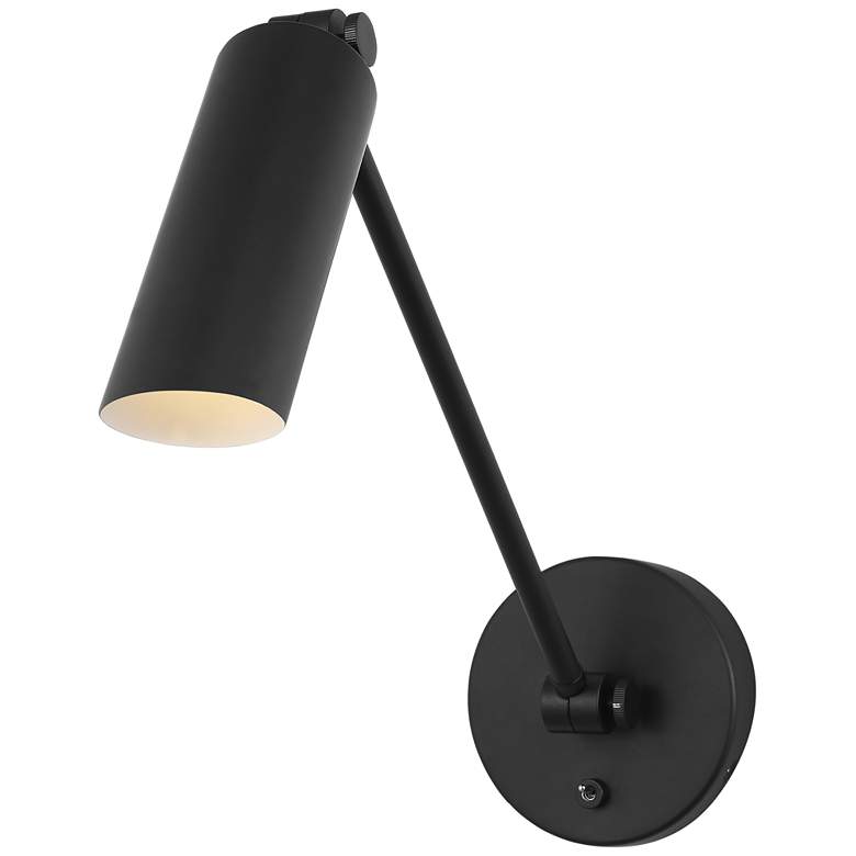 Image 1 Visual Comfort Studio Frasar Medium 1 Arm Sconce B10 4.75" Black