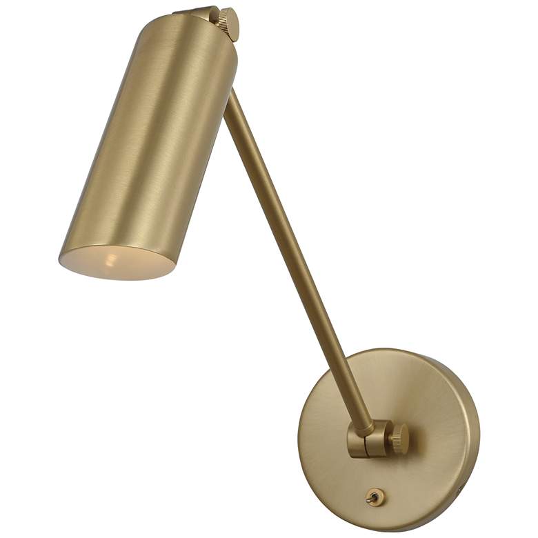 Image 1 Visual Comfort Studio Frasar Medium 1 Arm Sconce B10 4.75" Satin Brass