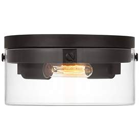 Image1 of Visual Comfort Studio Garrett Aged Iron Ceiling Light 2 E26 Medium T10 60w