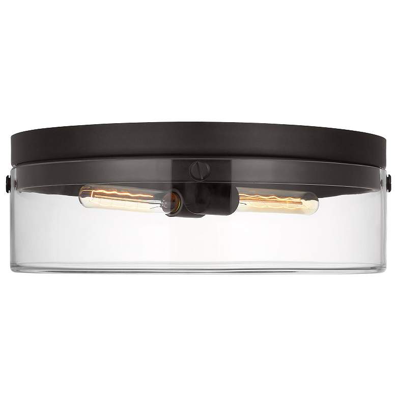 Image 1 Visual Comfort Studio Garrett Aged Iron Ceiling Light 2 E26 Medium T10 60w