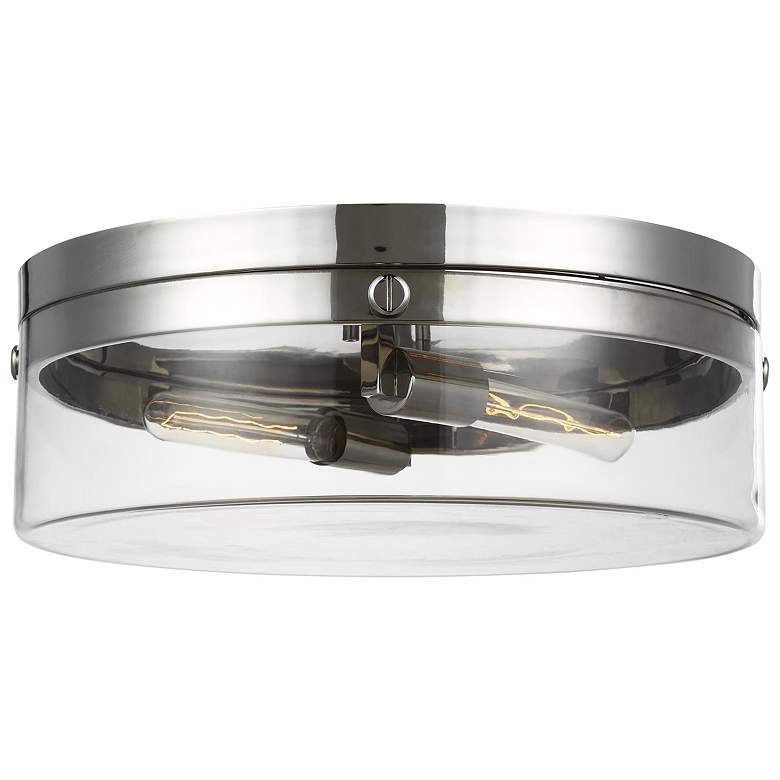 Image 3 Visual Comfort Studio Garrett Polished Nickel Ceiling Light 2 Medium T10 60 more views