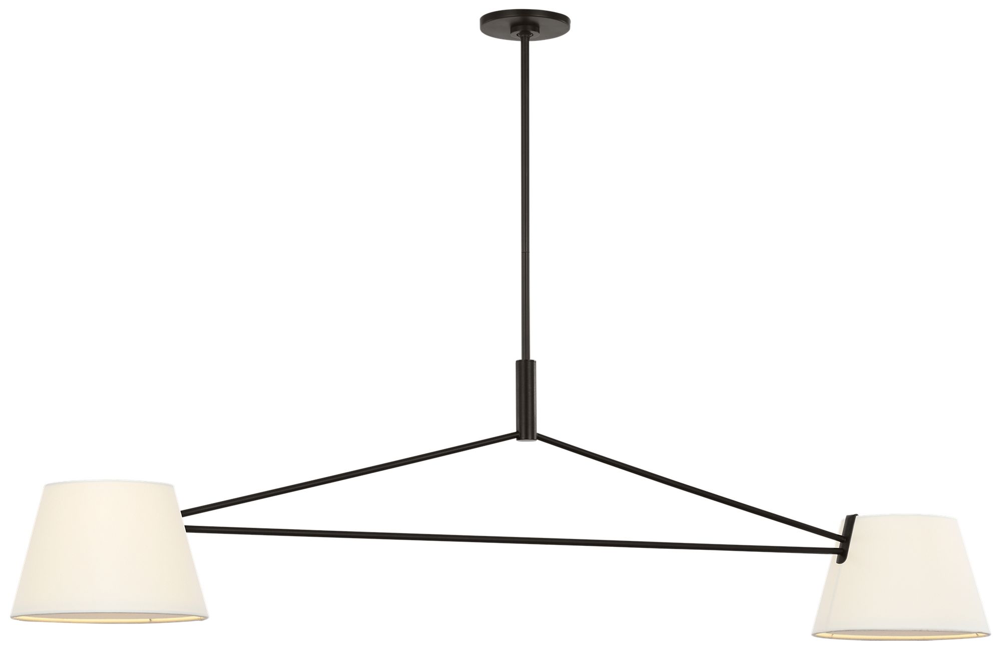 Image 4 Visual Comfort Studio  Hale 56" Linear Chandelier  E26    Aged Iron more views