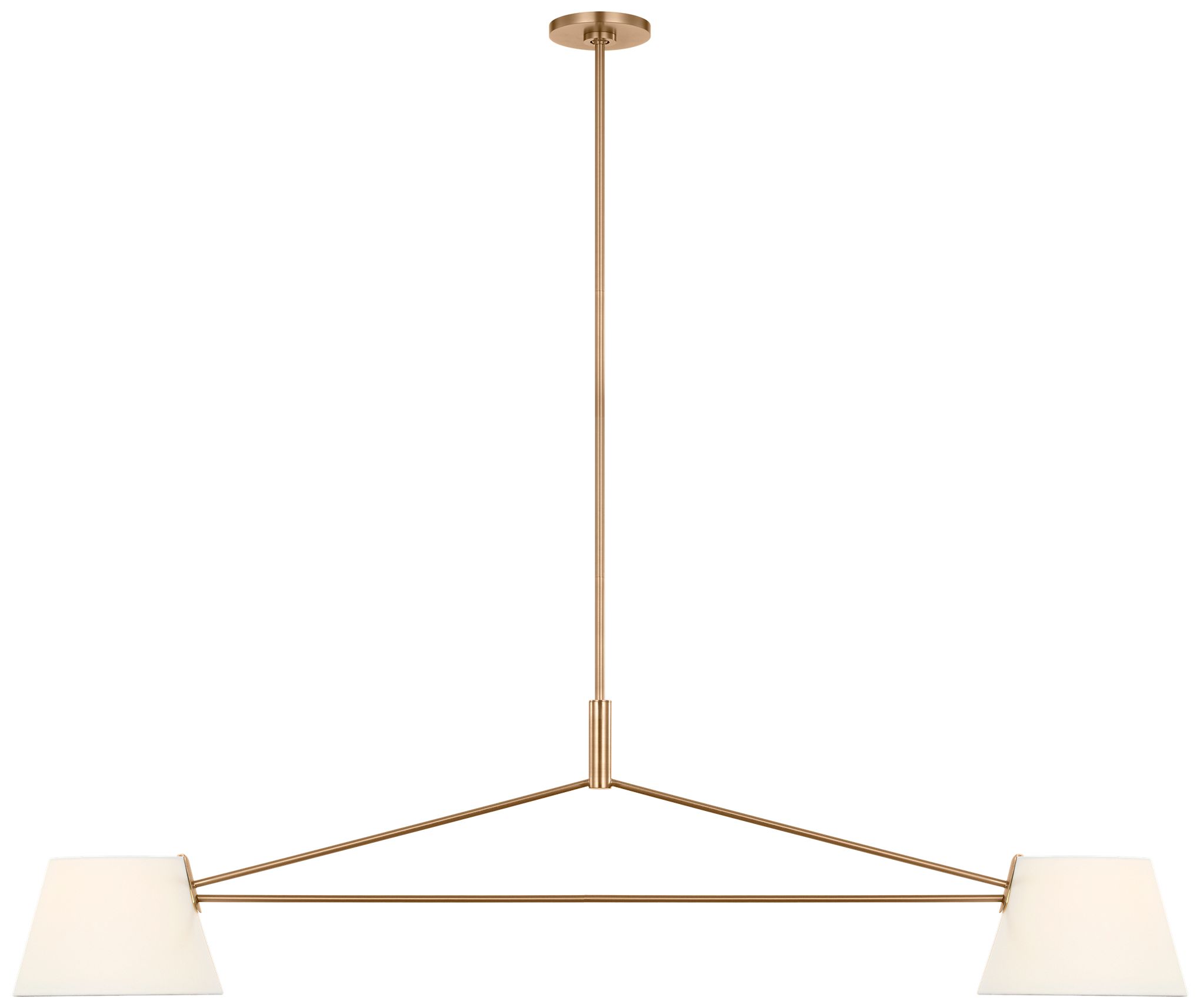Visual Comfort Studio  Hale 56" Linear Chandelier  E26    Estate Brass