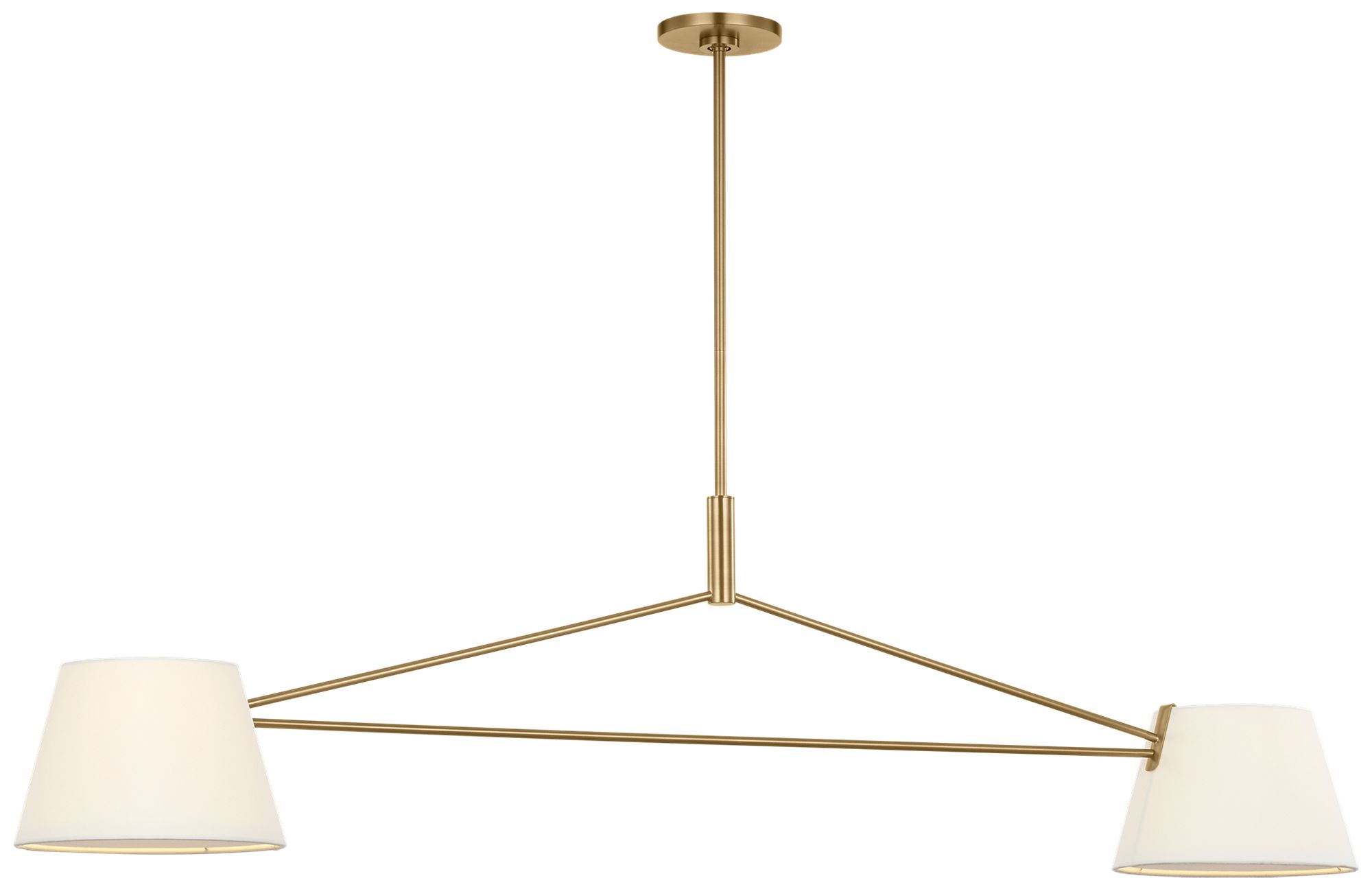 Image 4 Visual Comfort Studio  Hale 56" Linear Chandelier  E26    Estate Brass more views