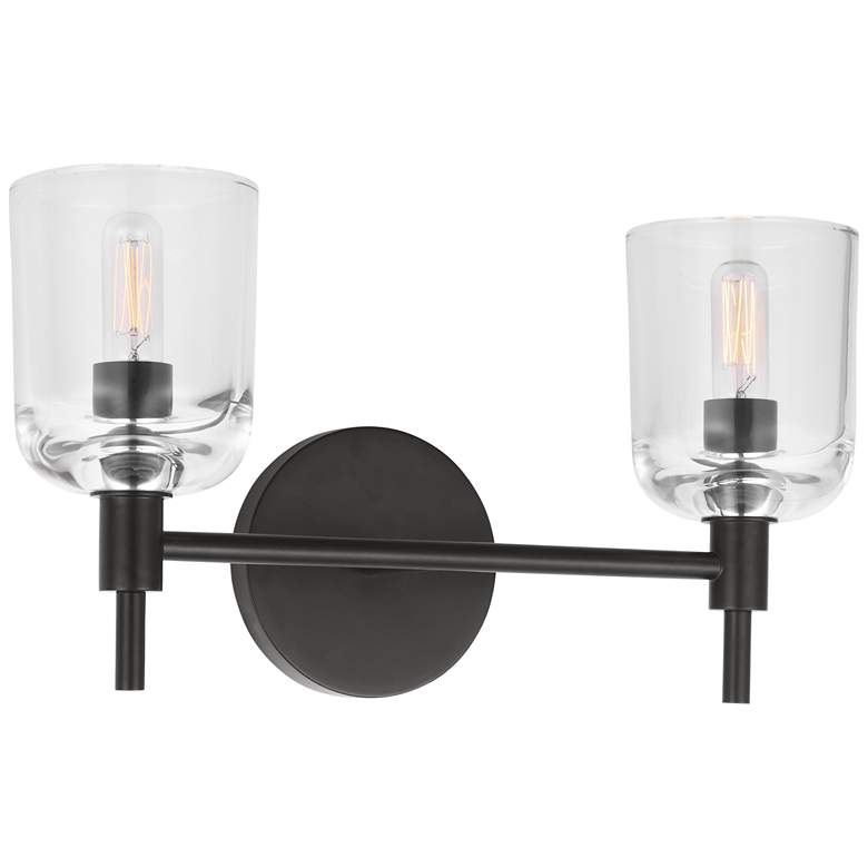 Image 1 Visual Comfort Studio Hartley 2 - Light Vanity T6 15" Aged Iron