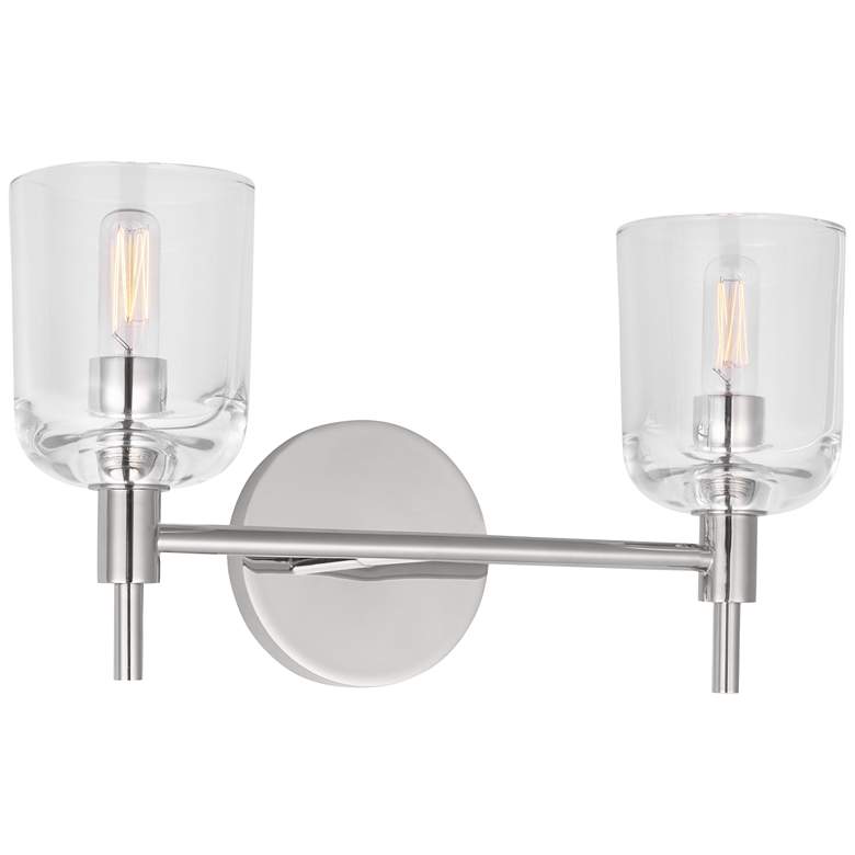 Image 1 Visual Comfort Studio Hartley 2 - Light Vanity T6 15" Polished Nickel