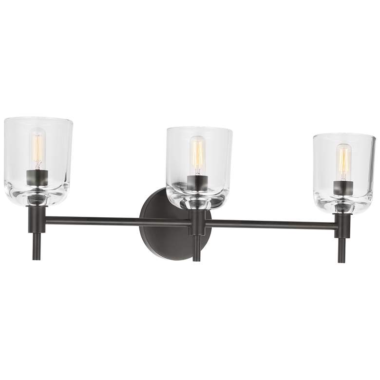 Image 1 Visual Comfort Studio Hartley 3 - Light Vanity T6 24" Aged Iron