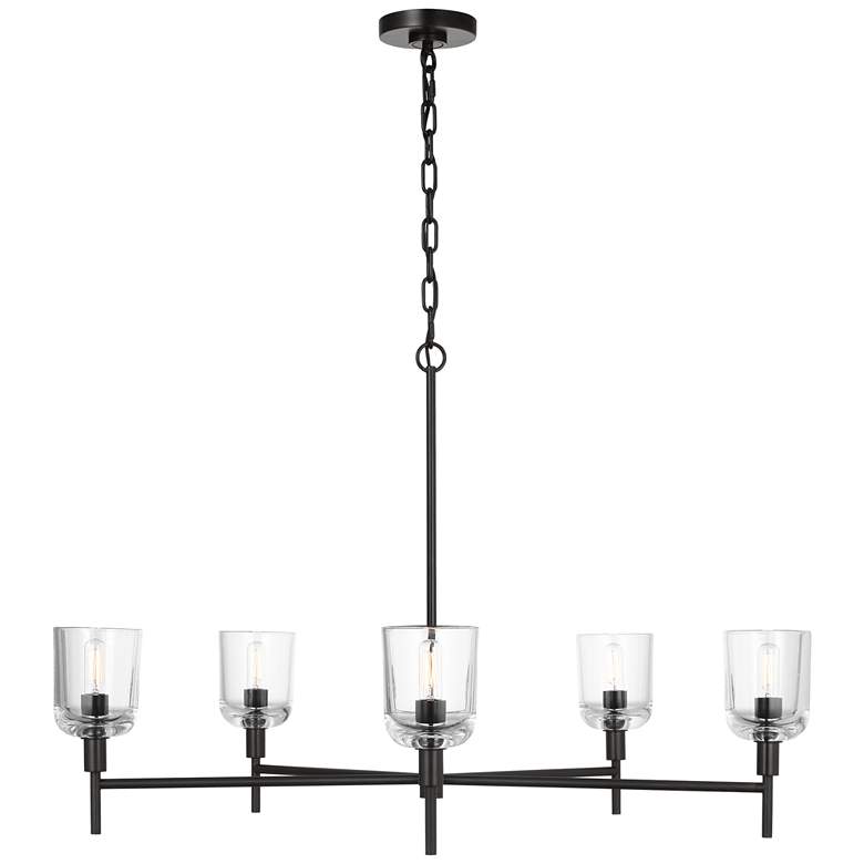 Image 1 Visual Comfort Studio Hartley Large Chandelier T6 36" Aged Iron