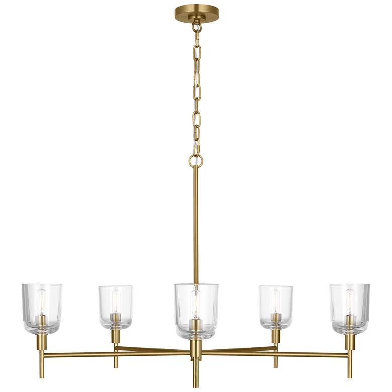 Image 1 Visual Comfort Studio Hartley Large Chandelier T6 36" Burnished Brass