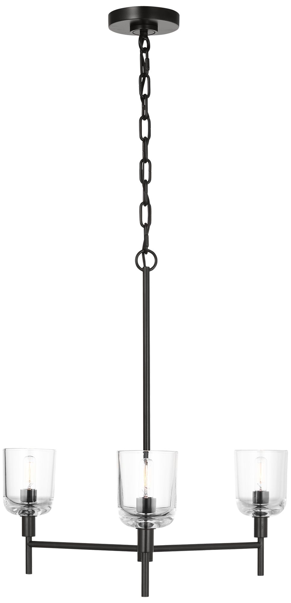 Visual Comfort Studio  Hartley Medium Chandelier  T6  24"  Aged Iron