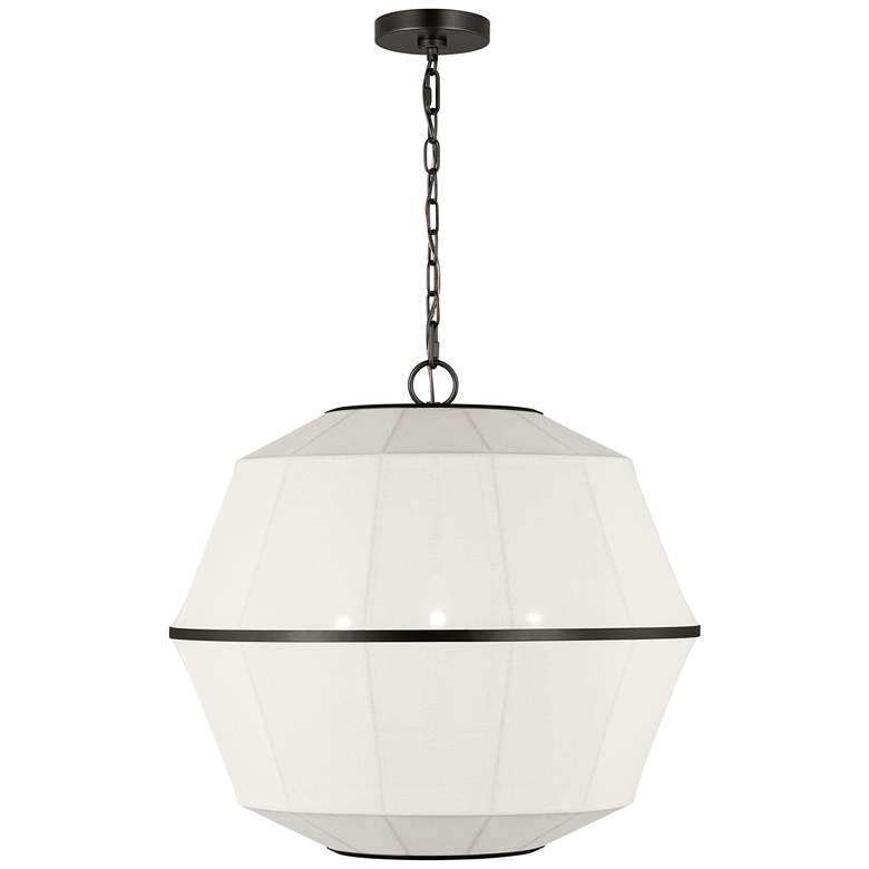 Image 1 Visual Comfort Studio  Hikari Medium Lantern  B10  22.12"  Aged Iron