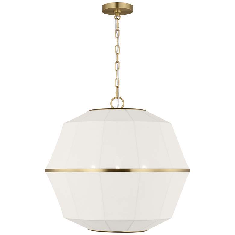 Image 1 Visual Comfort Studio  Hikari Medium Lantern  B10  22.12"  Burnished Brass
