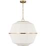 Visual Comfort Studio  Hikari Medium Lantern  B10  22.12"  Burnished Brass