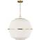 Visual Comfort Studio  Hikari Medium Lantern  B10  22.12"  Burnished Brass