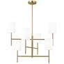Visual Comfort Studio  Key Large Chandelier  Torpedo  32"  Burnished Brass