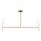 Visual Comfort Studio Key Med Linear Chandelier B10 5.5" Burnished Brass